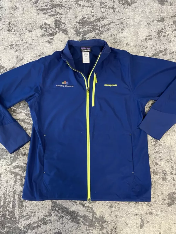 patagonia wind shield hybrid soft shell full zip logo jacket