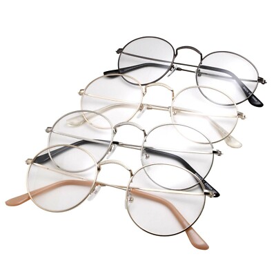 Monture ronde en métal doré verres transparents Lunettes Harry