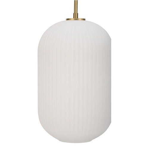 Design Pendelleuchte Deckenlampe Delight Ø25cm Glas Weiß Gold 1 x E27 UVP 133€ - Bild 5 von 8