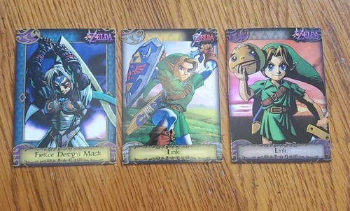 Lot Of 3 Zelda Cards #92 Link #1 Link & #31 Fierce Deitys Mask