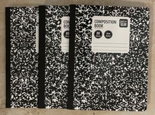 Marble Composition Books 3 Pack 100 Sheets Each 