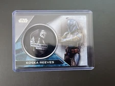 2021 TOPPS MANDALORIAN BUTTON CARD KOSKA REEVES#MC-KTW