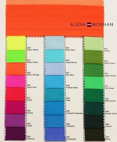 1 Yard glänzender Milliskin Nylon Elasthan 4-WEGE Stretch Stoff BTY Tanz - 76 FARBEN - Bild 52 von 131