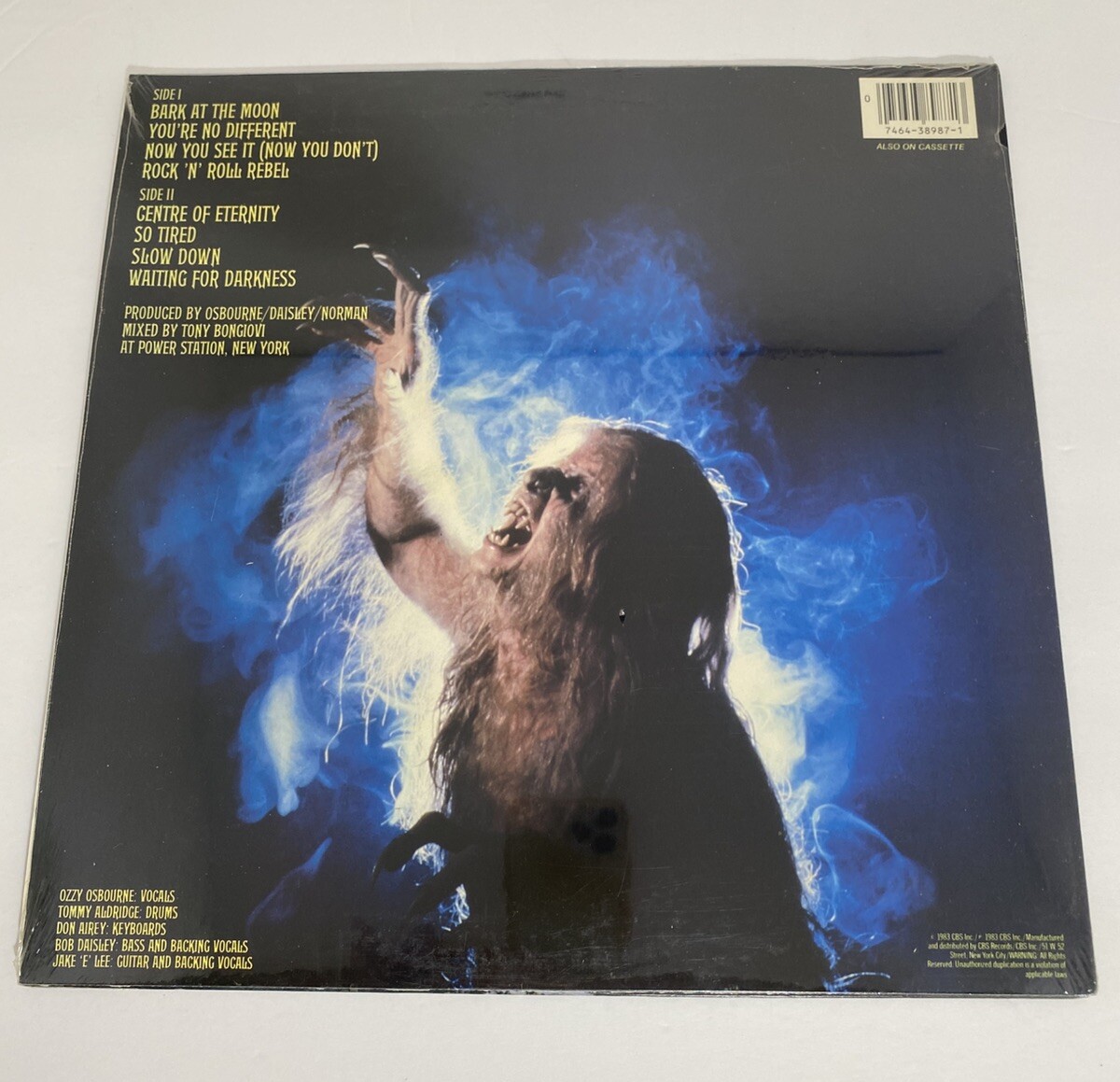 Ozzy Osbourne Bark at the Moon レコード シール付 OZZY OSBOURNE- Bark At The Moon Vinyl LP CBS 1983 Hype