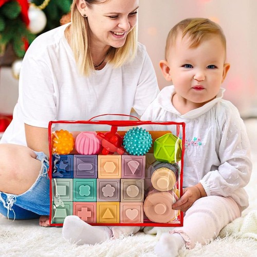 23pcs Stacking Building Blocks for Infants Toddler, Sensory Developmental Toys - Picture 6 of 8