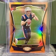 2024 Panini Certified Drake Maye RC Orange Mirror Rookie Card /150 #103 SP Rare