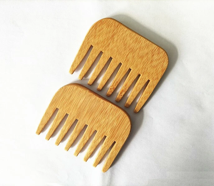 Customize Logo-Bamboo Wood Combs Beard Comb Wide Tooth Massage Hair Square Comb - Image 2 of 4