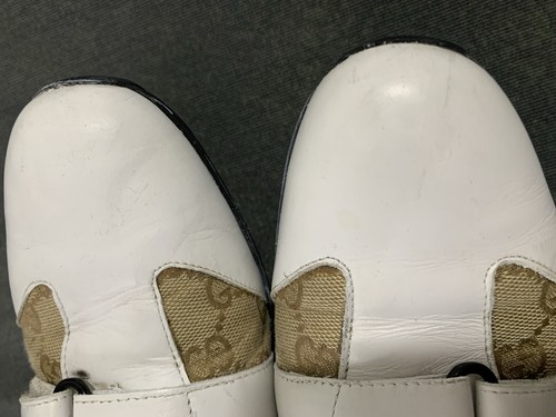 Mujer Gucci Beige Lona Cuero Blanco Monograma Zapatillas Deportivas Talla 38.5 - Imagen 5 de 13
