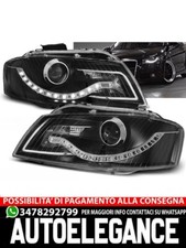 FARI ANTERIORI DAYLIGHT NERO adatti compatibili per AUDI A3 8P 05.03-03.08