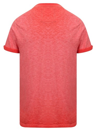 Superdry M10101RT D3A Orange Label Low Roller Tee T Shirt Sugar Red - Picture 3 of 3