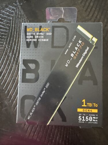 Western Digital WD_BLACK SN770 1TB M.2 NVMe SSD Interno Gen4 Sellado Nuevo - Imagen 2 de 5