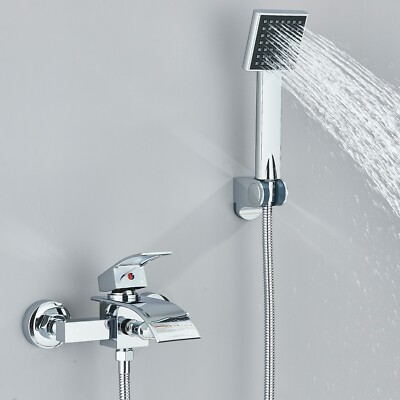 Badewannenarmatur Duschset Wasserfall Wasserhahn Mischbatterie Badewanne Brasue
