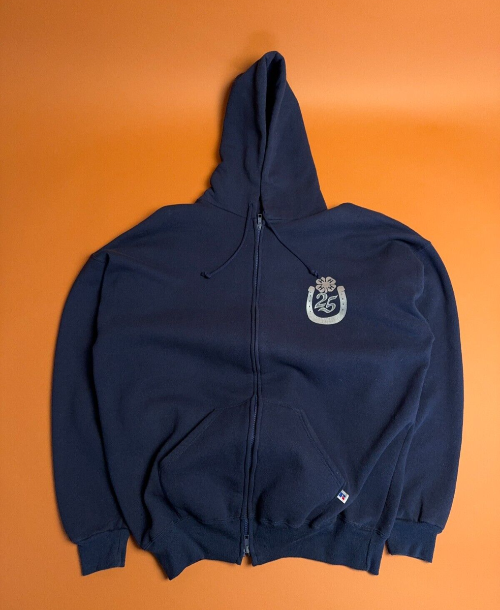 トップス 90s us made russel athletic zip hoodie Vintage 90s Grey Russell Athletic Zip Up Hoodie (M) | Parallel