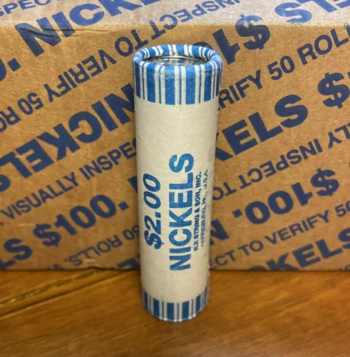 2023-P Jefferson Nickel Roll. Original Bank Wrapped & Uncirculated. One Roll!