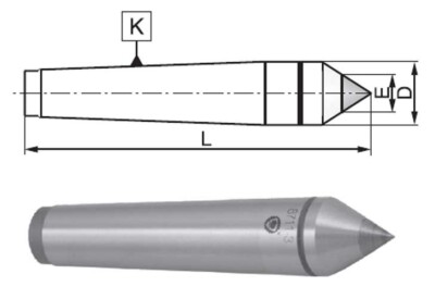 Bison-Bial MT#3 Carbide Tipped Full Point Dead Lathe Center-.0001'' TIR