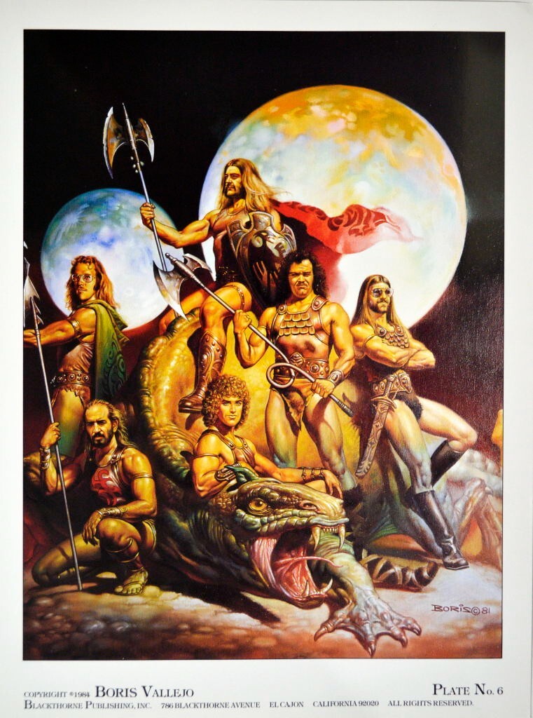 Boris Vallejo FANTASY Art Print 6 Blackthorne Pub 1984 | eBay