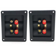 2 Pack Speaker Box Double Terminal Cups 2 Power Speaker Dual Connection N716