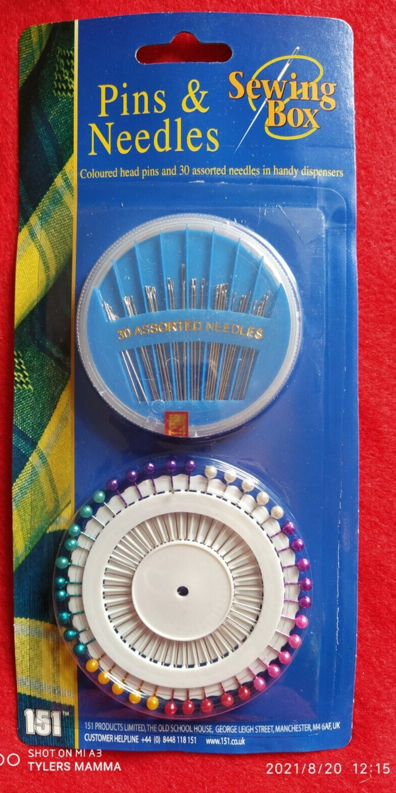 Pins & Needles 70 pc Sewing Set Kit  30 Assorted Turning Wheel & 40 Berry Pins
