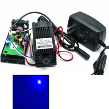 Powerful 450nm 4W 4000mw Blue Laser Dot Module Engraving Lasers w 12V Adapter