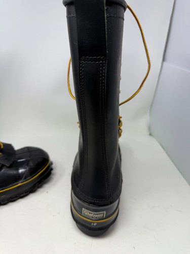 Hoffman LaCrosse Hunting Boots USA Made Size 10 Black Leather Rubber Waterproof - Picture 9 of 15