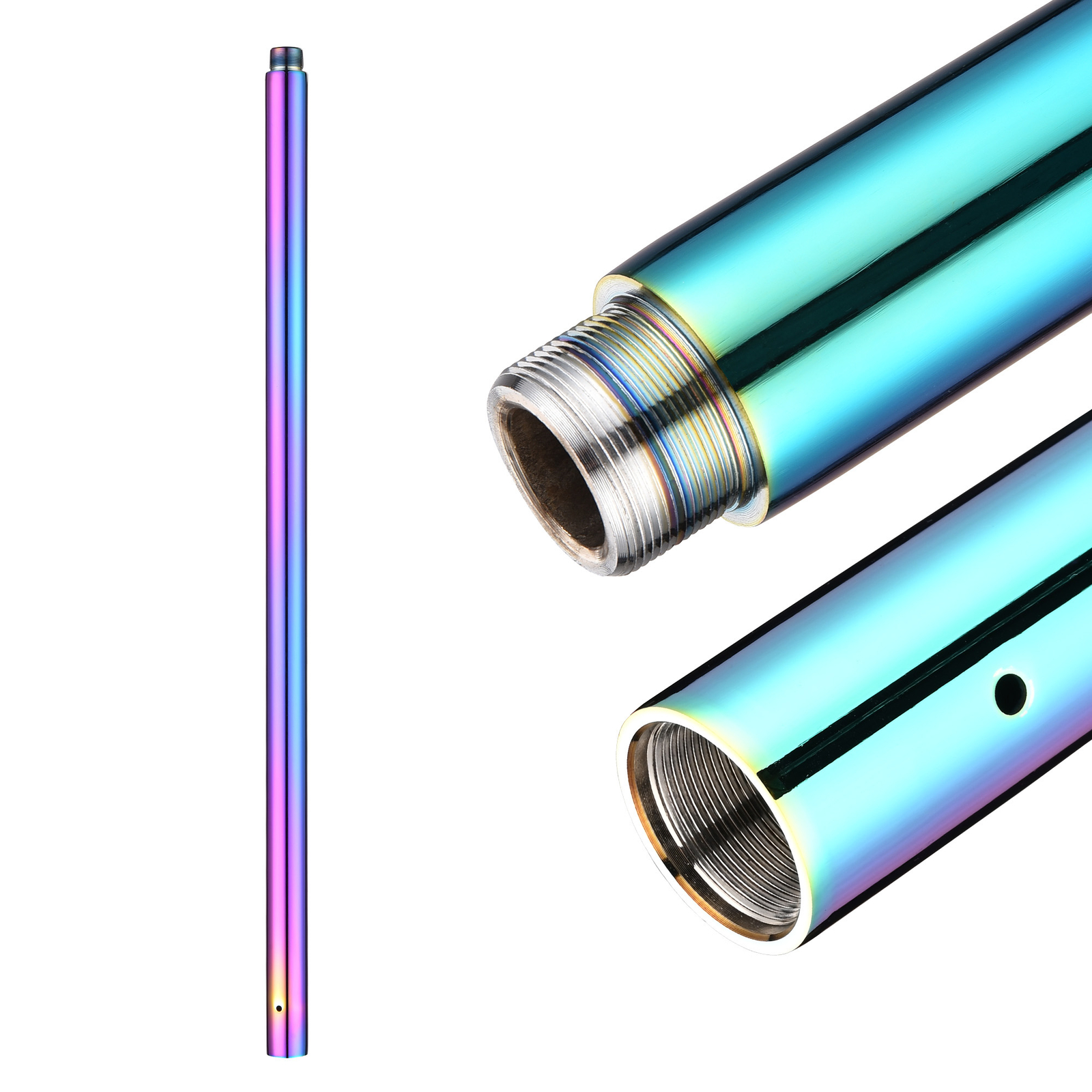 Yescom 3.4 FT New Chrome Dancing Pole Extension for 45 mm Spinning Pole,Colorful