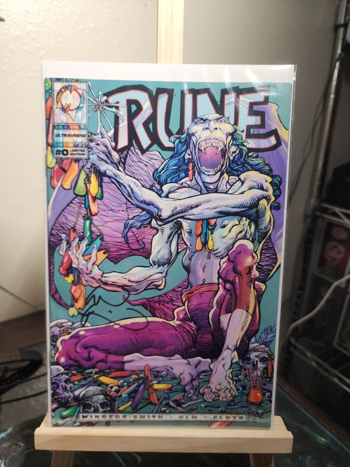 Rune 0 Signed By Barry Windsor Smith + Rare Poster.