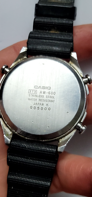 Casio AW-600 Chronograph Ana-Digi Module 373 Vintage Watch