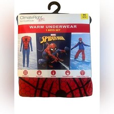 Spider-Man Marvel Insulating Warm Underwear Boys Set SZ M 8/10