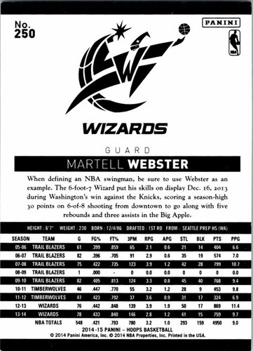 2014-15 NBA HOOPS BASKETBALL CARD PICK / CHOOSE YOUR CARDS 151-300 - Picture 161 of 177