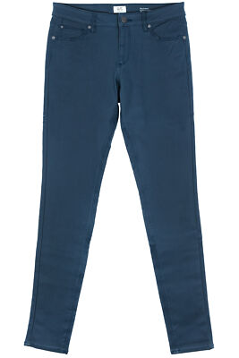 Q/S Super Skinny Stretchjeans Damen Coated Mid Rise Dunkelblau Größe 38 40 42