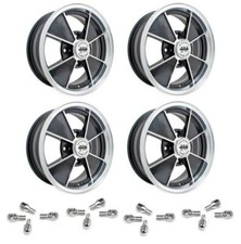 Set Of 4 15 X 5-12 Vw Bug 4 Lug Black Empi Brm Wheels Lug Bolts Set Of 4 15 X 5-12 Vw Bug 4 Lug Black Empi Brm Wheels Lug Bolts