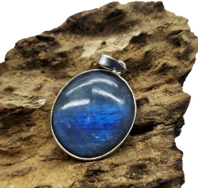925Sterling Silver Labradorite Oval Cabochon Pendant Jewelry,Labradorite Pendant