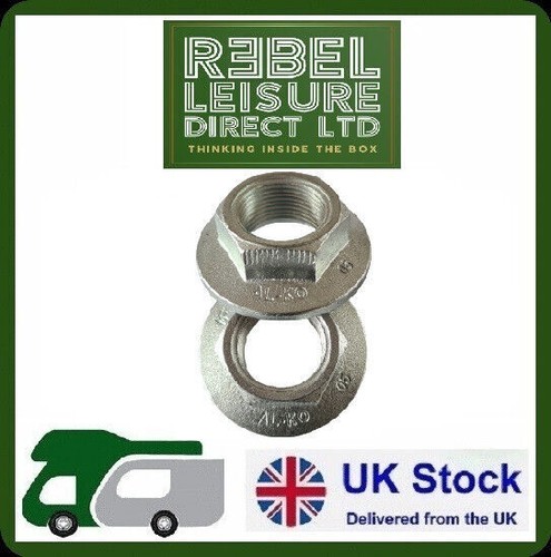 Pair of Genuine ALKO 32mm (M24) ONE SHOT Flanged Hub Nuts for 1637/2051 Drums - Picture 1 of 2