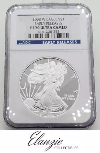 2008-W Proof American Silver Eagle Early Releases NGC PF70 Ultra Cameo