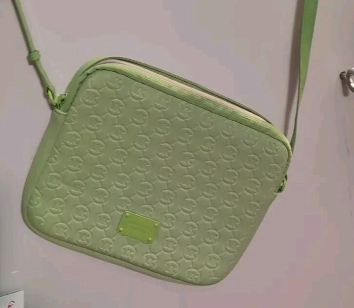 Michael Kors MK Logo Neoprene Apple Green Cross Body Bag  - Image 4 of 4