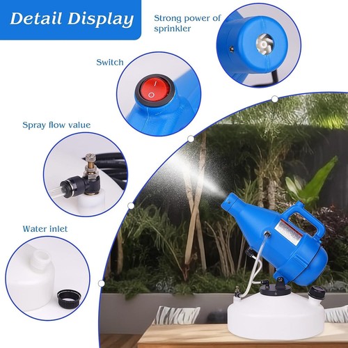 4.5L Handheld Sanitizer Sprayer Disinfectant Fogger Gun Nano Steam Spray Machine - Picture 9 of 18