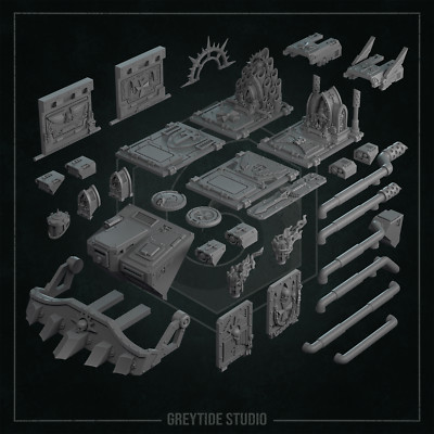Space Rino Upgrade Bits - Eternal Pilgrims - Grey Tide Studios