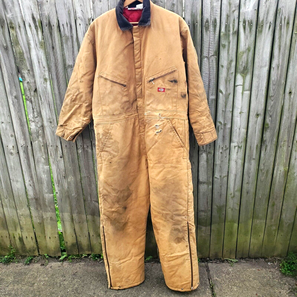 Dickies Insulated One Piece Coveralls Brown Canvas Size 46 Dickies Insulated One Piece Coveralls Brown Canvas Size 46