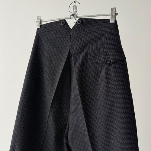 Antique Early 20th Century Edwardian Era French Work Striped Suspender Trousers - Picture 7 of 8