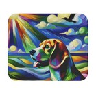 Mouse Pad (Rectangle) Beagle in Jewel Tone Colors Design 1