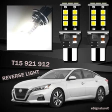 2 x Backup Reverse Light 921 T15 LED Bulb For 1998 - 2018 Nissan Altima White