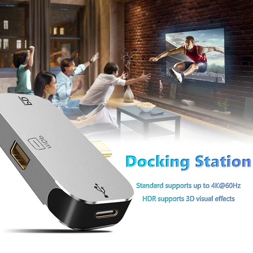 USB Hub Type C 3.1 to Mini DP C Port Adapter 3-in-1 Multi USB PD Docking Station - Picture 3 of 12