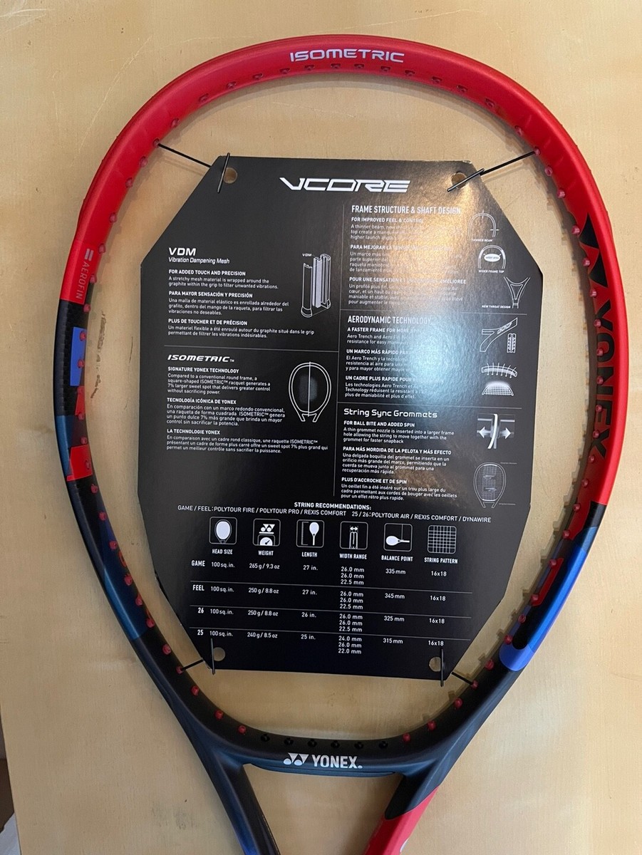 Yonex 2023 VCORE Game Tennis Racquet Racket 100sq 265g G2