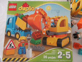 Lego Duplo Construction Lot, 10812, 10931, TRUCKS EXCAVATORS, COMPLETE, EXCELLEN