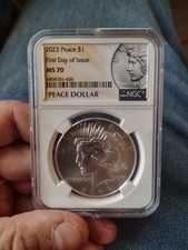 2023 Peace Silver Dollar $1 NGC MS70 - Perfect Grade - FIRST DAY OF ISSUE 