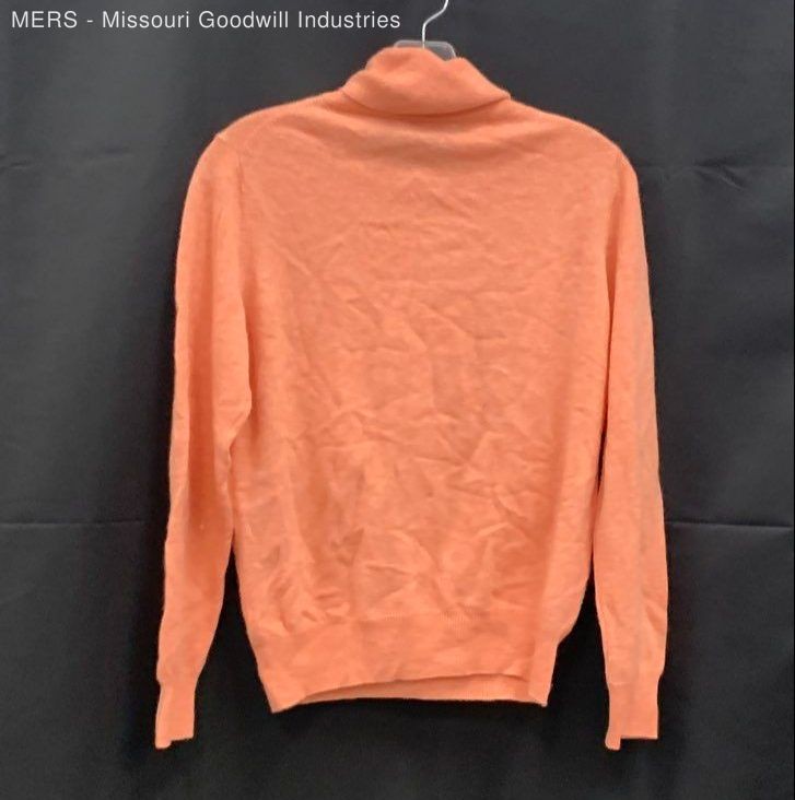 El Daws Cashmere Orange Solid Turtleneck Sweater … - image 2