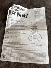 Vintage 2002 Electronic Super Ker plunk game Instructions Only Mattel