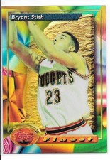 BRYANT STITH REFRACTOR SP 1993-94 TOPPS FINEST 82 DENVER NUGGETS VIRGINIA CAVS