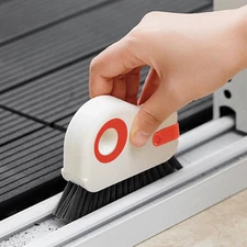 Groove Cleaning Brush 2 in 1 Grout Cleaner Tool Grip Brush Hard Bristle Crevice 