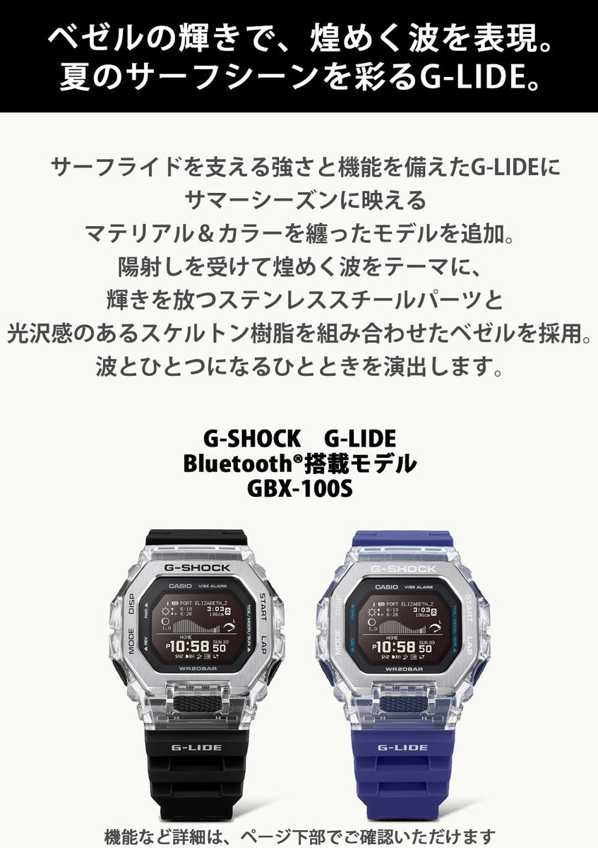 Unused CASIO G-SHOCK GBX-100S-2JF Black Digital Bluetooth Men
